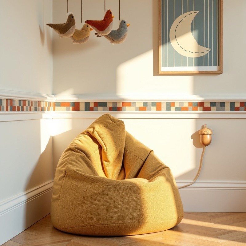 Pufa Dla Dzieci Worek Żółta ARA L – wygodna i niedroga | Domyou