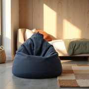 Pufa Worek Dla Dzieci Granatowa Ara L