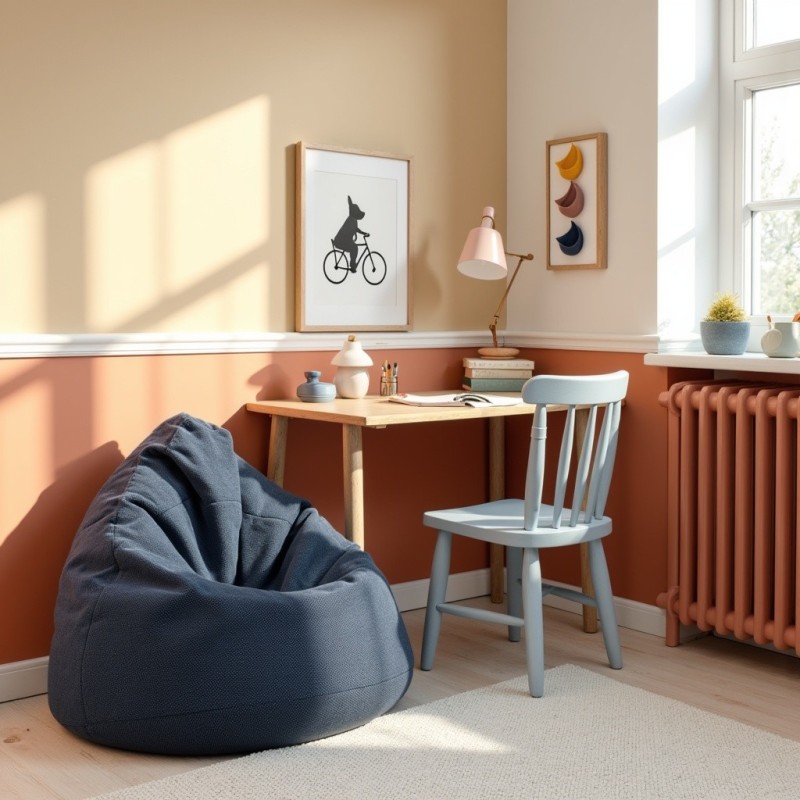 Pufa Worek Granatowa ARA L – niedroga, wygodna i stylowa | Domyou