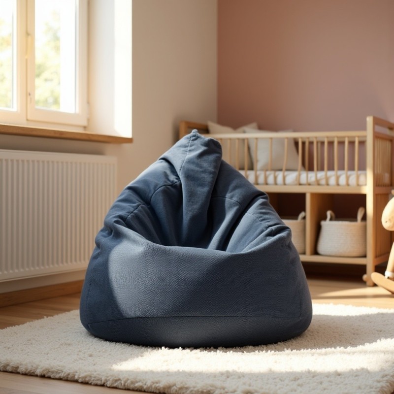 Pufa Worek Granatowa ARA L – niedroga, wygodna i stylowa | Domyou