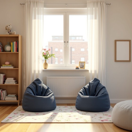 Pufa Worek Granatowa ARA L – niedroga, wygodna i stylowa | Domyou