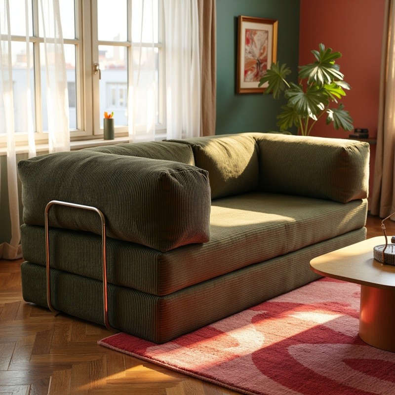 Sofa 2-osobowa NESTI Zielony Sztruks - elegancka i wygodna | Domyou