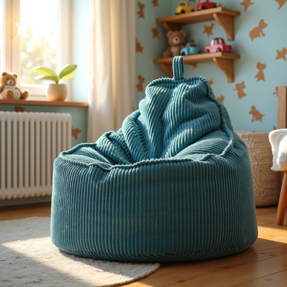 Pufa z Oparciem Turkusowy ALTI - wygoda, charakter i głęboki kolor