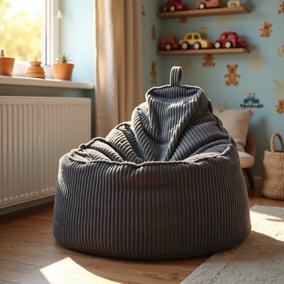 Pufa Worek Z Oparciem Ciemnoszary ALTI