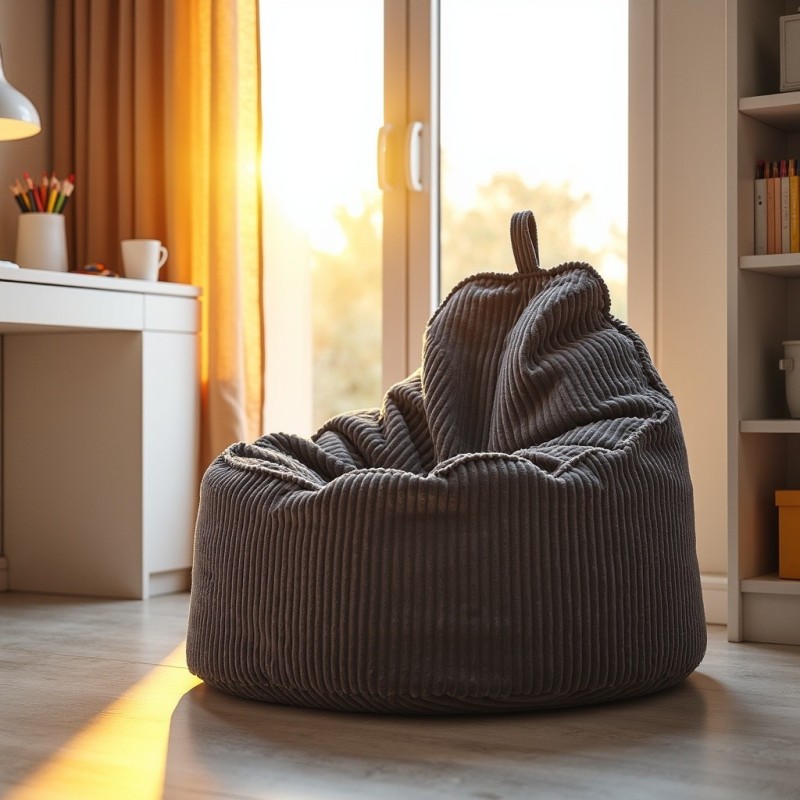 Pufa Worek Z Oparciem Ciemnoszary ALTI