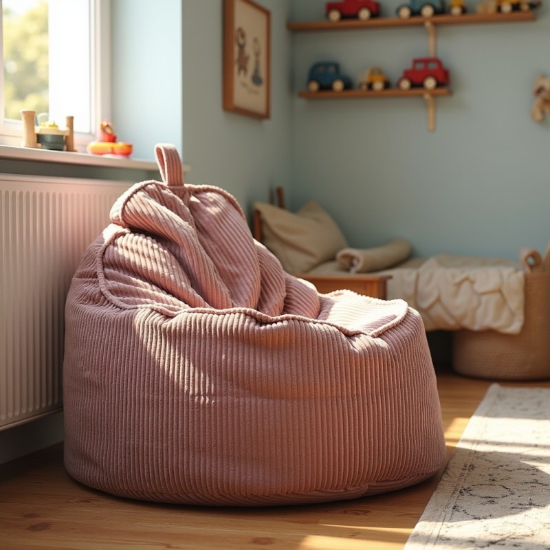 Pufa Worek Z Oparciem Koralowy Róż Sztruks ALTI