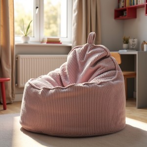 Pufa Worek Z Oparciem Blady Różowy Sztruks ALTI