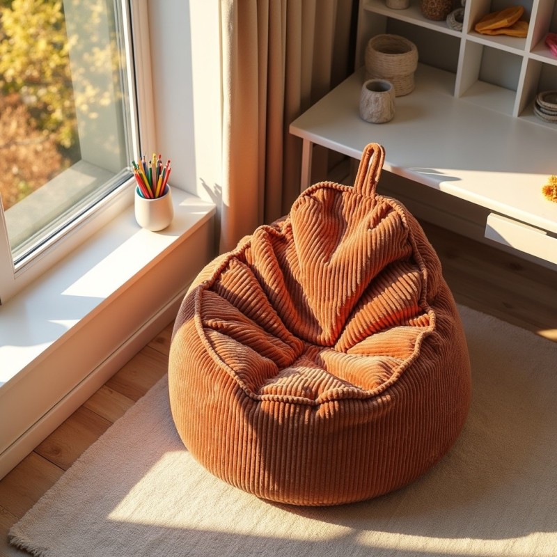 Pufa Worek Z Oparciem Rudy Sztruks ALTI