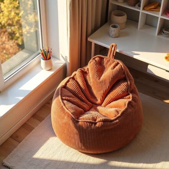 Pufa Worek Z Oparciem Rudy Sztruks ALTI