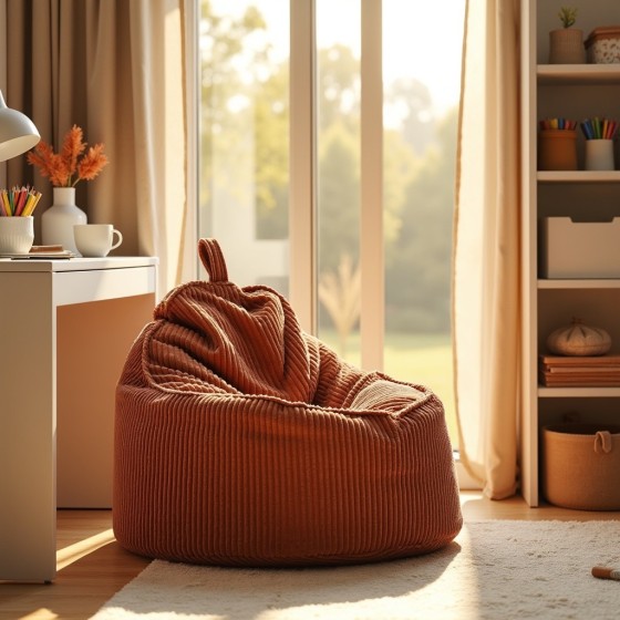 Pufa Worek Z Oparciem Rudy Sztruks ALTI