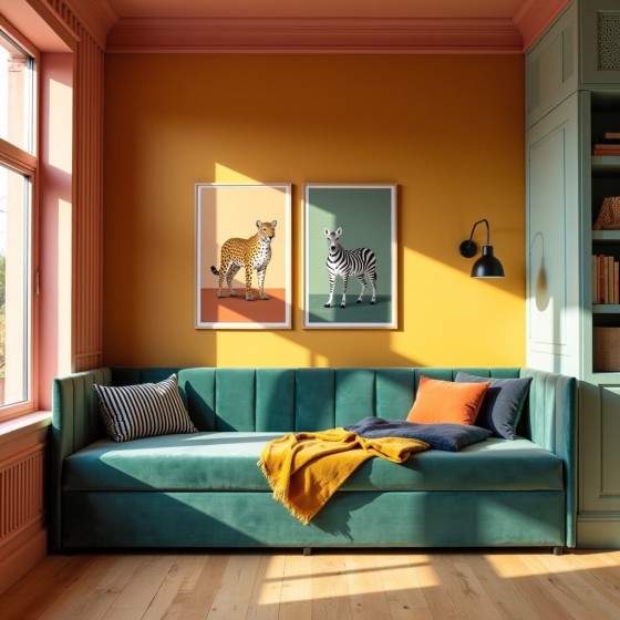 Tapczan Jednoosobowy FENIKS 100x200 Welur Butelkowa Zieleń z Pojemnikiem Bokiem i Oparciem