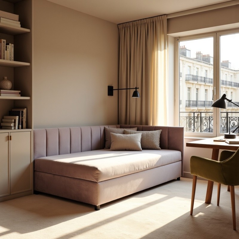 Tapczan Jednoosobowy Dla Dziecka FENIKS 80x200 Różowy Welur z Pojemnikiem Bokiem i Oparciem