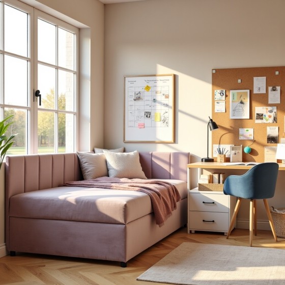 Tapczan Jednoosobowy FENIKS 100x200 Różowy Welur z Pojemnikiem Bokiem i Oparciem