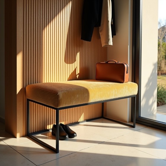 Ławka Loft LOFTI Musztardowa | Domyou.pl