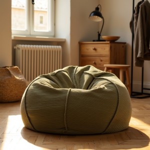 Pufa Worek Zielona Sztruks Boho SACO Nobo