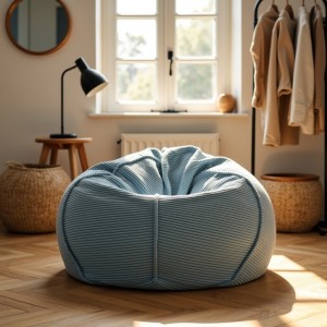 Pufa Worek Niebieska Sztruks Boho SACO Nobo