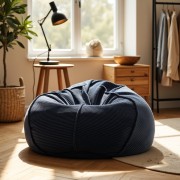 Pufa Worek Granatowa Sztruks Boho SACO Nobo