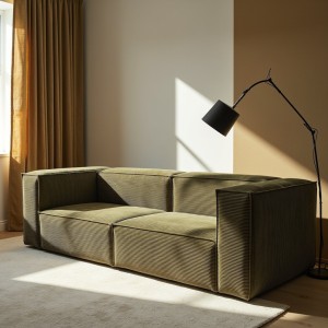 Sofa 3-osobowa dzielona MODU Sztruksowa - konfigurator