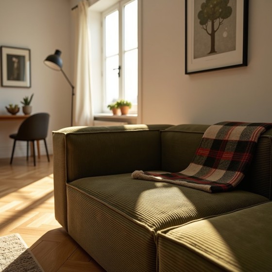 Sofa 3-osobowa dzielona MODU Sztruksowa - konfigurator