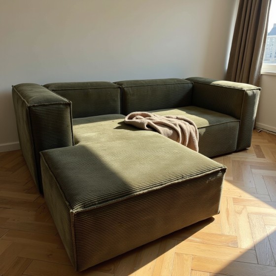 Narożnik modułowy 3 osobowy lewy MODU sztruks - konfigurator