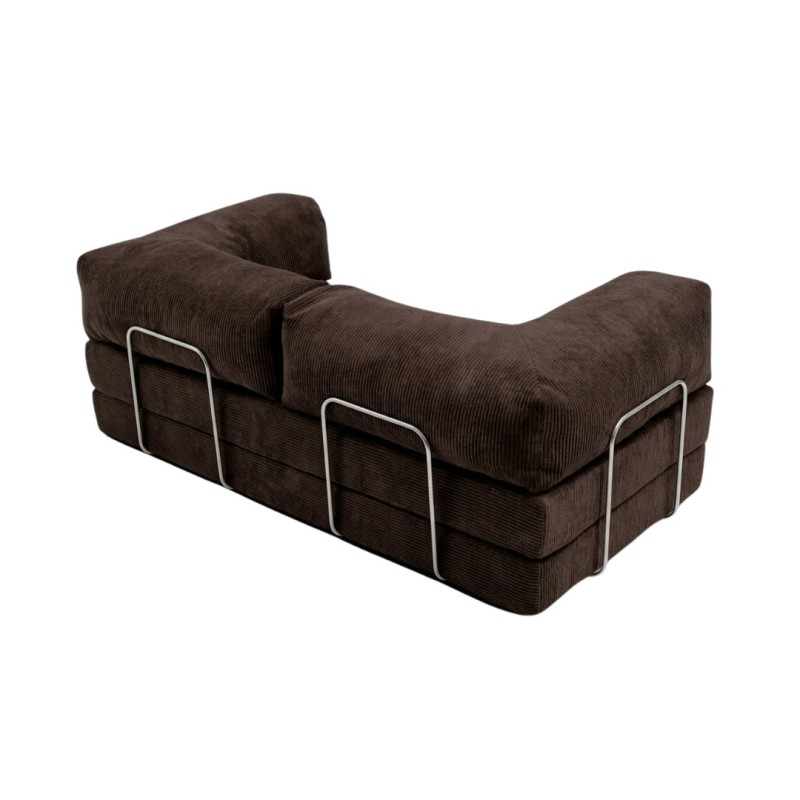 Sofa 2-osobowa NESTI Brązowy Sztruks