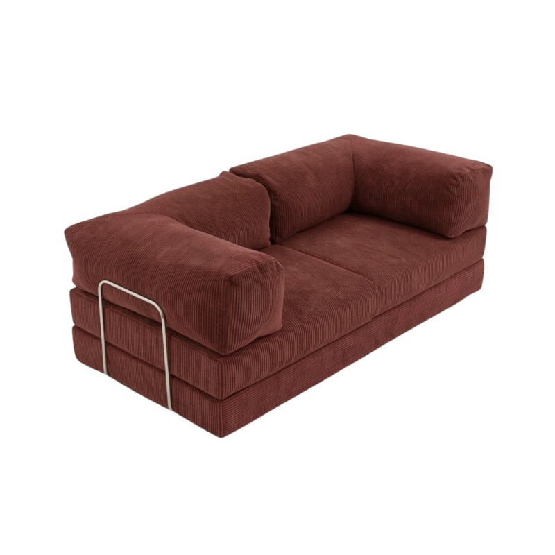 Sofa 2-osobowa NESTI Sztruks Czerwona Cegła