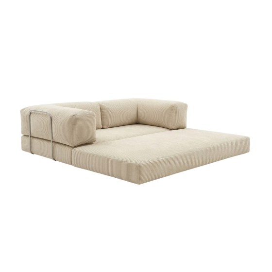 Sofa 2-osobowa NESTI Beżowy Sztruks