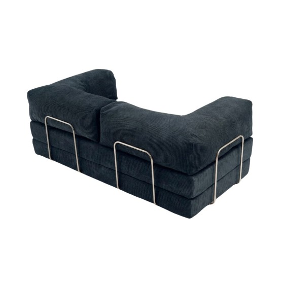 Sofa 2-osobowa NESTI Granatowy Sztruks