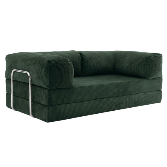Sofa 2-osobowa NESTI Butelkowa Zieleń Sztruks