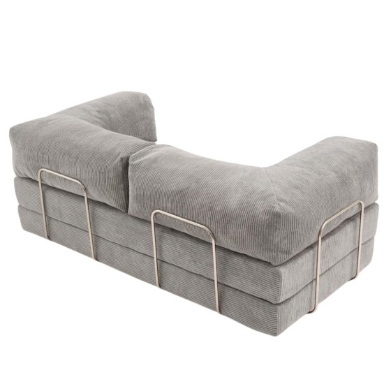 Sofa 2-osobowa NESTI Jasnoszary Sztruks