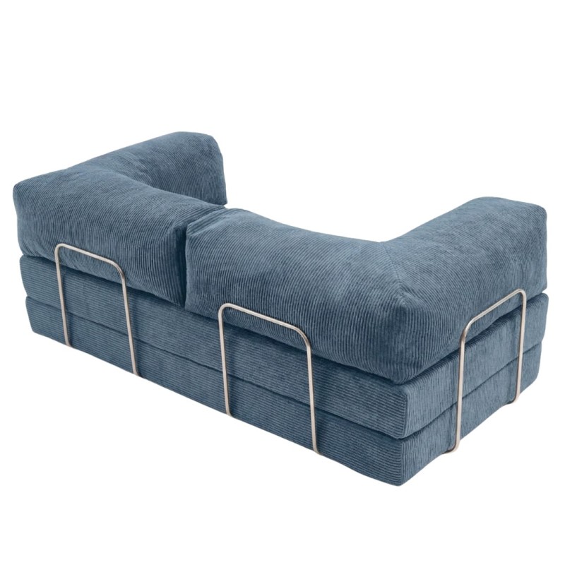 Sofa 2-osobowa NESTI Niebieski Sztruks