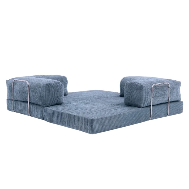 Sofa 2-osobowa NESTI Niebieski Sztruks