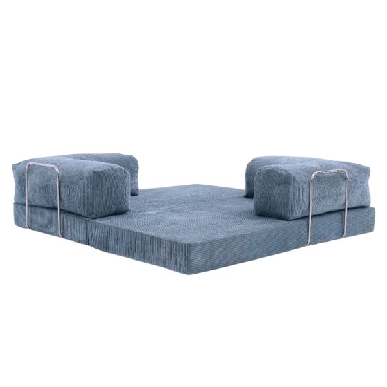 Sofa 2-osobowa NESTI Niebieski Sztruks