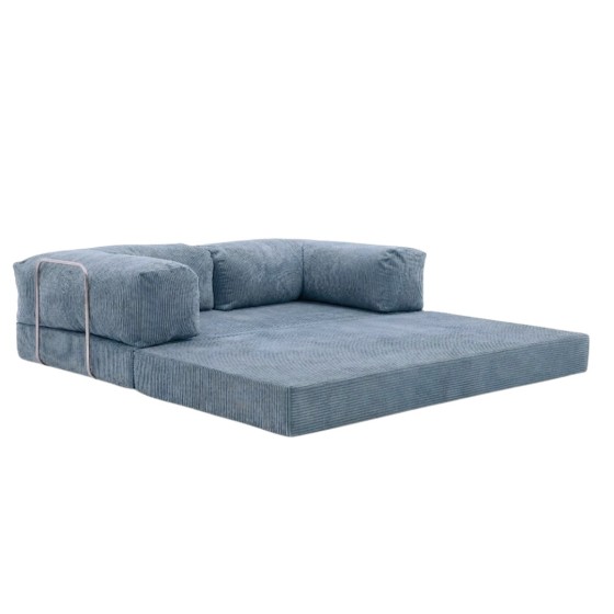 Sofa 2-osobowa NESTI Niebieski Sztruks