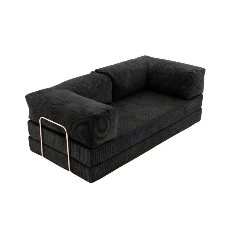 Sofa 2-osobowa NESTI Czarny Sztruks