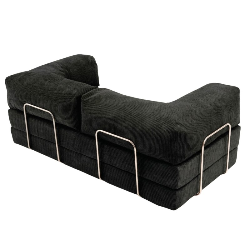 Sofa 2-osobowa NESTI Czarny Sztruks