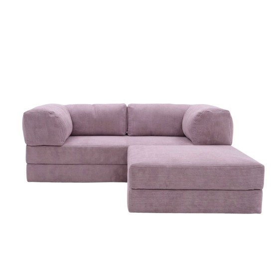 Narożnik 3-osobowy Fioletowy NESTI MINI Sztruks