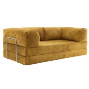 Sofa 2-osobowa NESTI Żółty Sztruks