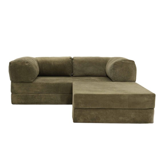 Narożnik 3-osobowy Zielony NESTI MINI | Domyou