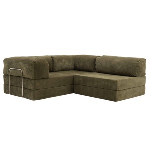 Narożnik 3-osobowy Zielony NESTI MINI | Domyou