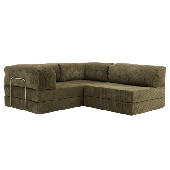 Narożnik 3-osobowy Zielony NESTI MINI | Domyou