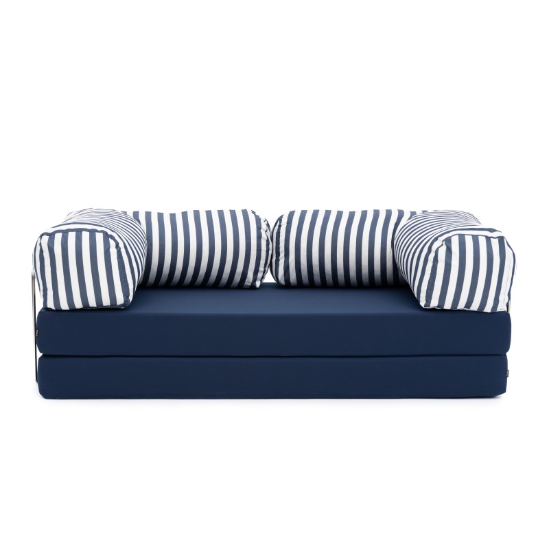 Sofa ogrodowa 2-osobowa NESTI Outdoor (biało-granatowe pasy)