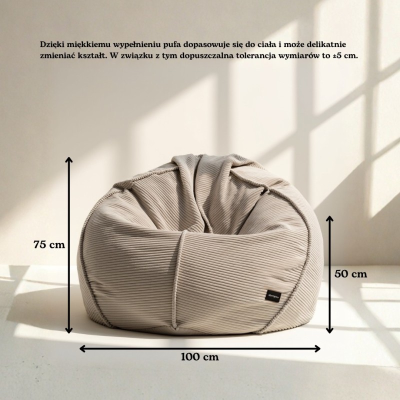 Pufa Worek Morska Sztruks Boho SACO Nobo