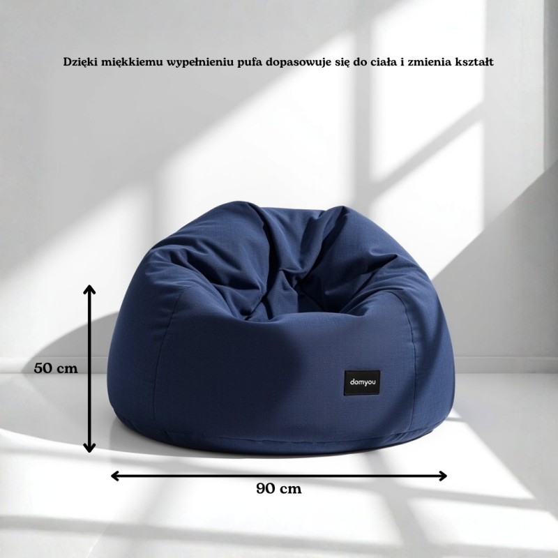 Pufa Worek Granatowa Hydrofobowa NEST XL