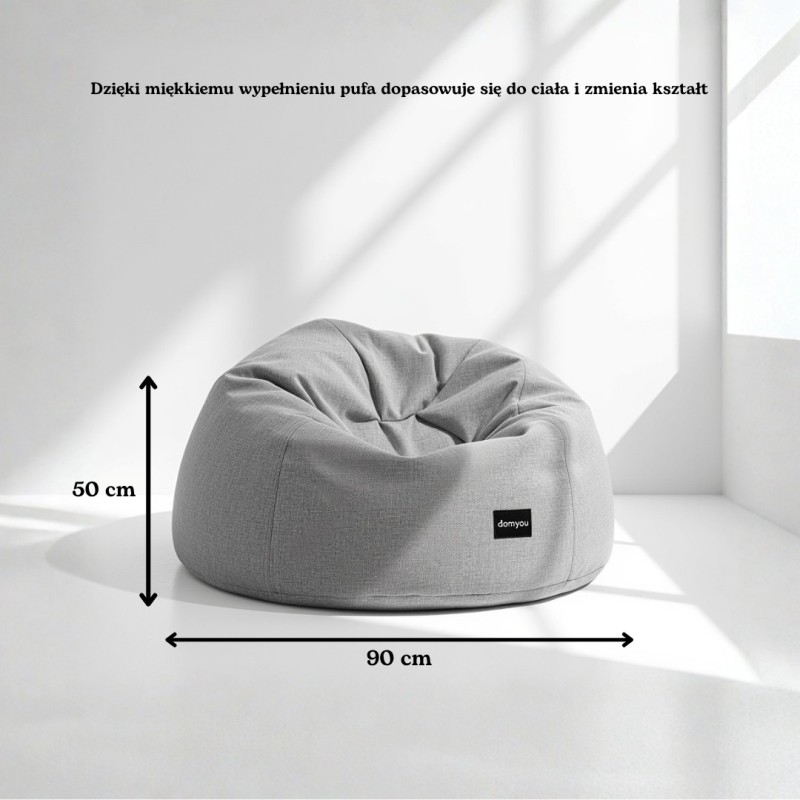 Pufa Worek Szara Hydrofobowa NEST XL