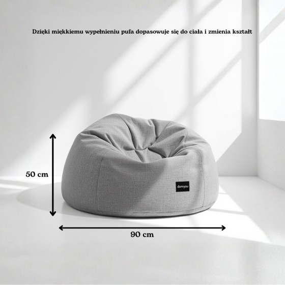 Pufa Worek Szara Hydrofobowa NEST XL