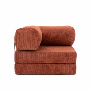 Leżanka II NESTI Ceglasty Sztruks