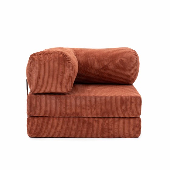 Leżanka II NESTI Ceglasty Sztruks