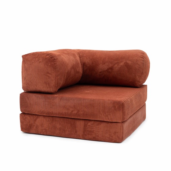 Leżanka II NESTI Ceglasty Sztruks