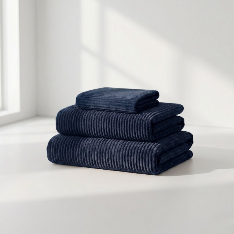 Pokrowiec na Fotel NESTI Granatowy Sztruks